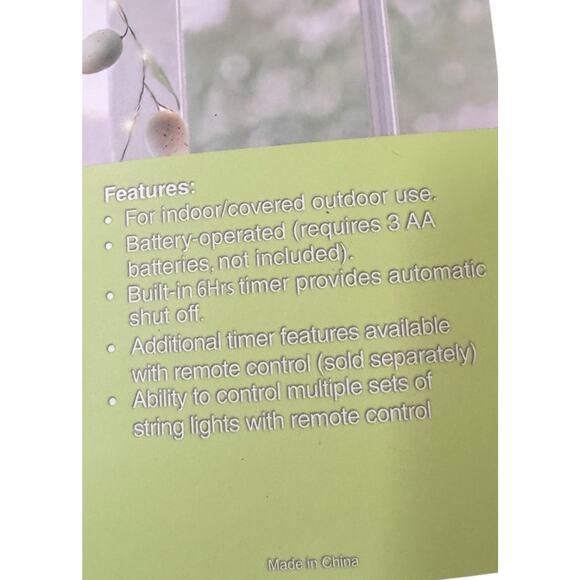 Easter Egg 50 Lights Shimmer String 10 Feet Spring Bunny Manor Lane Collection - Picture 3 of 7